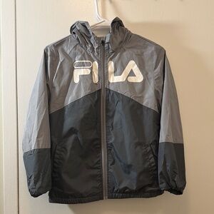 Fila Gray and Black Windbreaker Jacket
